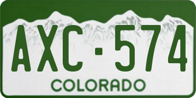 CO license plate AXC574