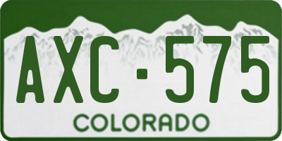 CO license plate AXC575