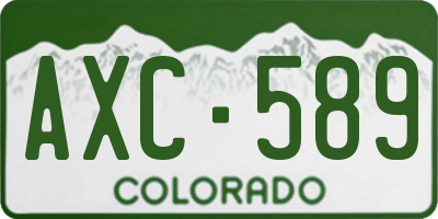CO license plate AXC589