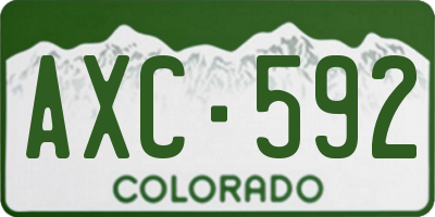 CO license plate AXC592