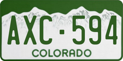 CO license plate AXC594