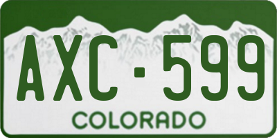 CO license plate AXC599
