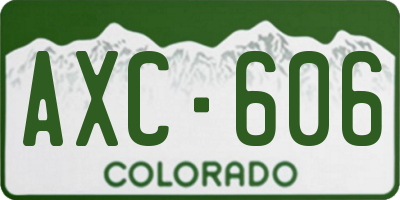 CO license plate AXC606