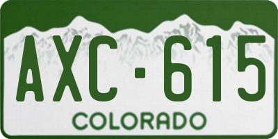 CO license plate AXC615