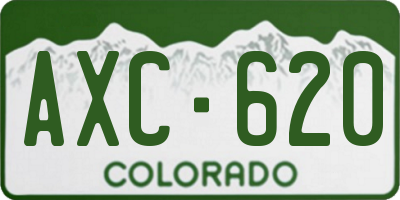 CO license plate AXC620