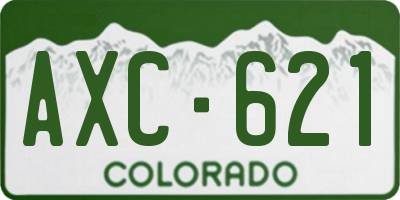 CO license plate AXC621