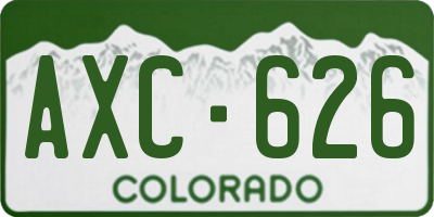 CO license plate AXC626