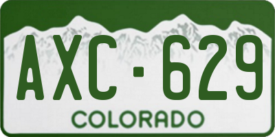 CO license plate AXC629