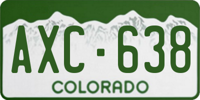 CO license plate AXC638