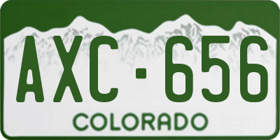 CO license plate AXC656