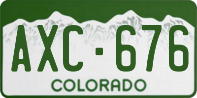 CO license plate AXC676