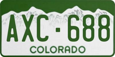 CO license plate AXC688