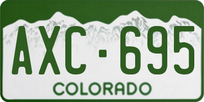 CO license plate AXC695