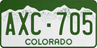 CO license plate AXC705
