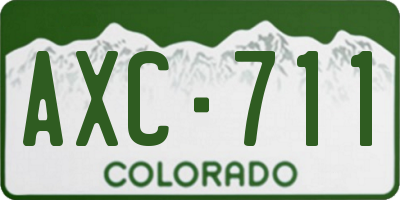 CO license plate AXC711