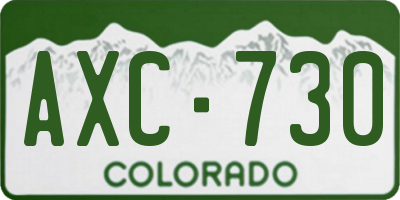 CO license plate AXC730