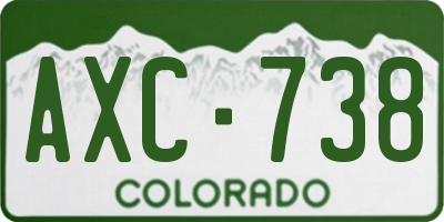 CO license plate AXC738