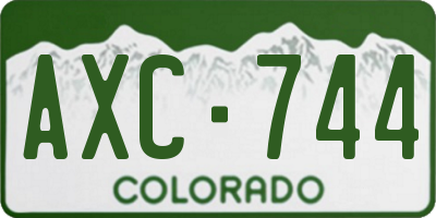 CO license plate AXC744