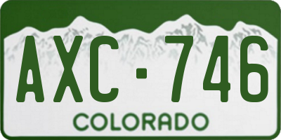 CO license plate AXC746