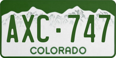 CO license plate AXC747