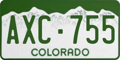 CO license plate AXC755