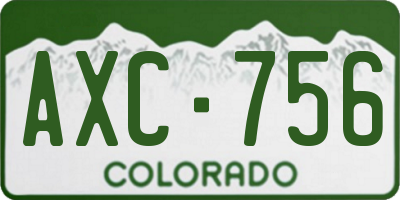CO license plate AXC756