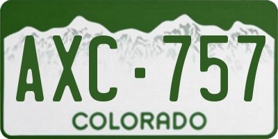 CO license plate AXC757
