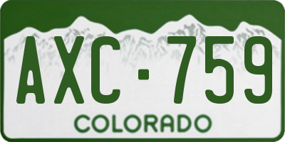 CO license plate AXC759