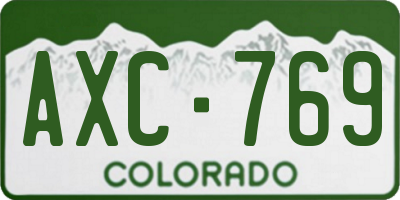 CO license plate AXC769