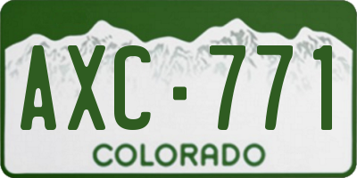 CO license plate AXC771