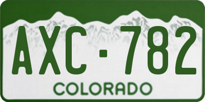 CO license plate AXC782