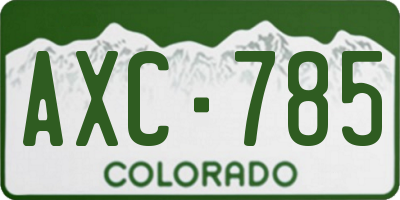 CO license plate AXC785