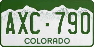 CO license plate AXC790