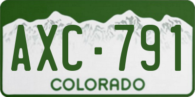 CO license plate AXC791