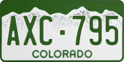 CO license plate AXC795