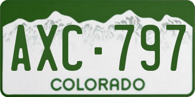 CO license plate AXC797