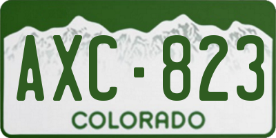 CO license plate AXC823