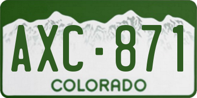 CO license plate AXC871