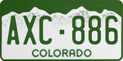CO license plate AXC886