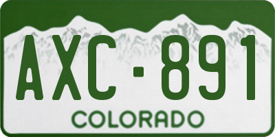 CO license plate AXC891