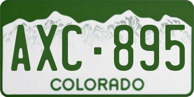 CO license plate AXC895