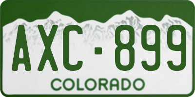 CO license plate AXC899