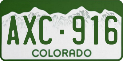 CO license plate AXC916