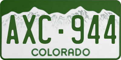 CO license plate AXC944