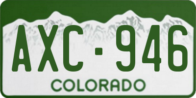 CO license plate AXC946
