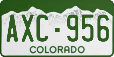 CO license plate AXC956