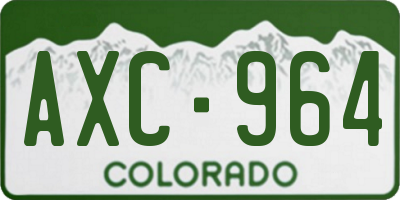 CO license plate AXC964