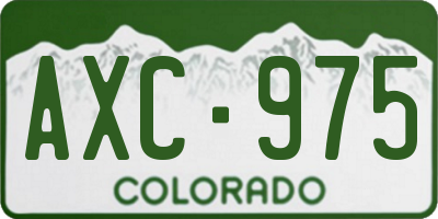 CO license plate AXC975