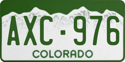 CO license plate AXC976