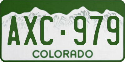 CO license plate AXC979